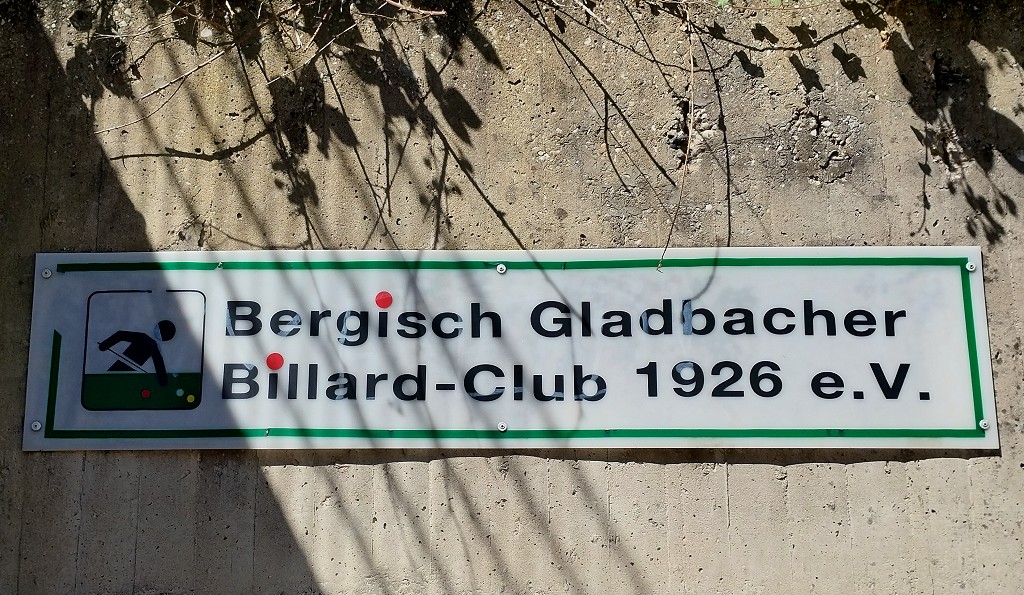 Tafel Bergisch Gladbacher Billardclub